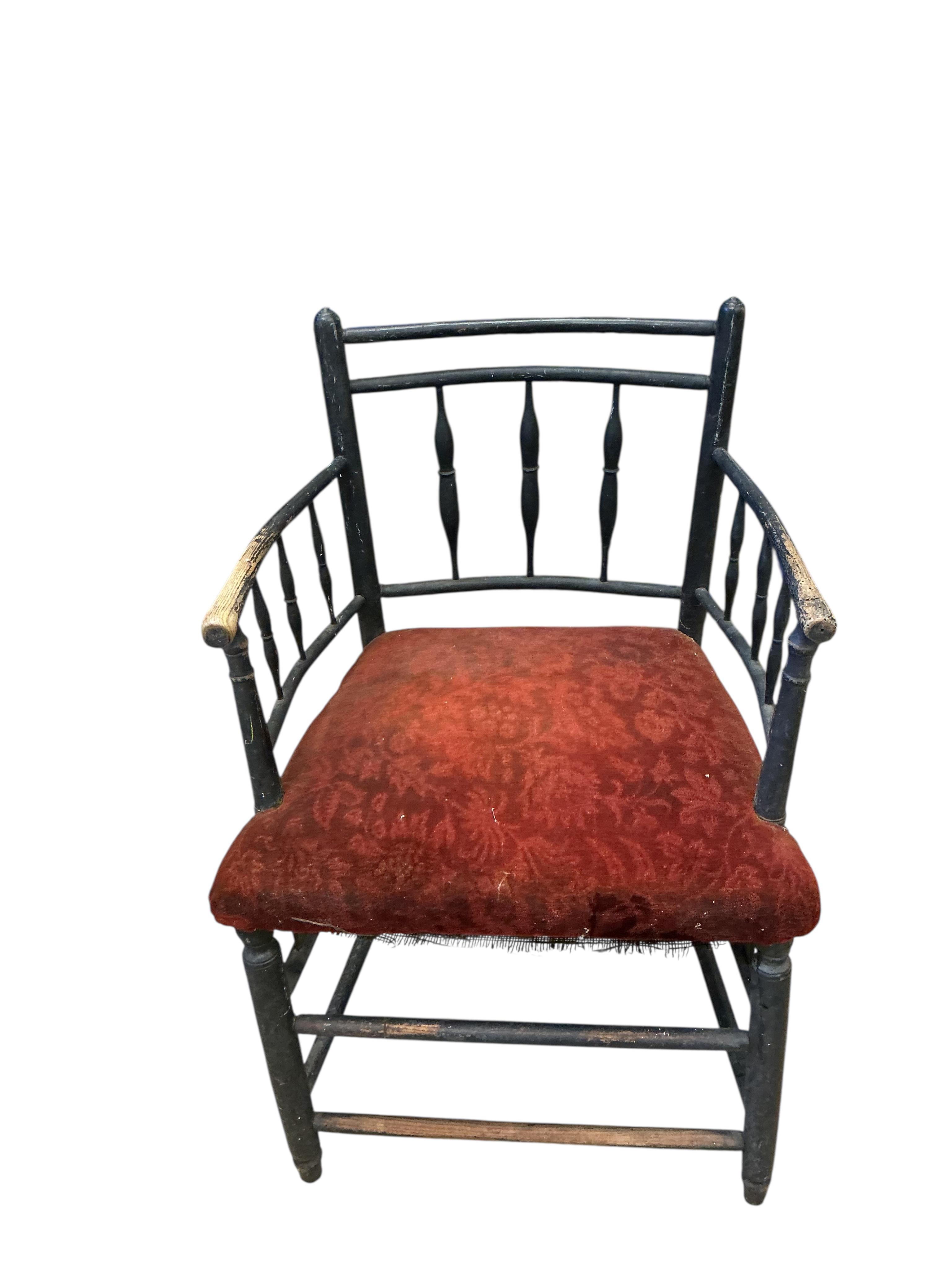 Six 19th century and later Sussex elbow chairs, in need of restoration